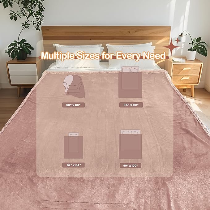 Electric Heated Blanket Throw Size 50" x 60" - Image 7