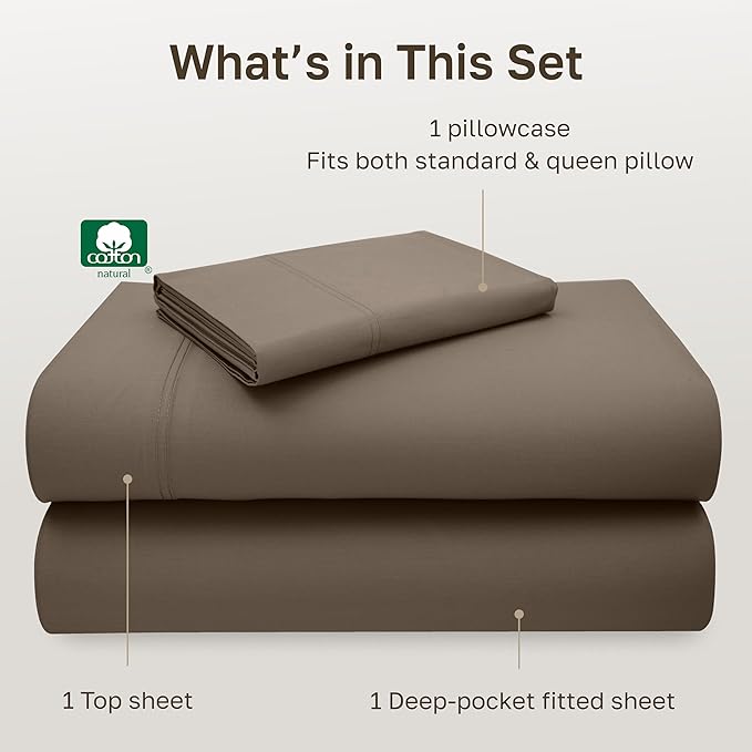 California Design Den Twin XL Sheet Set, 600 Thread Count Sateen, 100% Cotton - Image 4