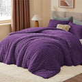BEDELITE Fleece Queen Comforter Set -Super Soft & Warm Fluffy Purple Bedding by BEDELITE