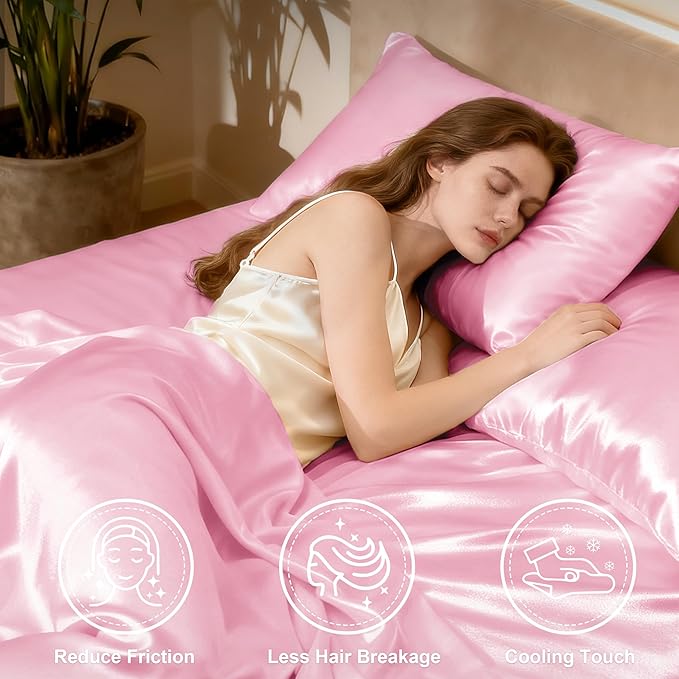 Love's cabin Full Size Satin Sheet Sets - Image 3