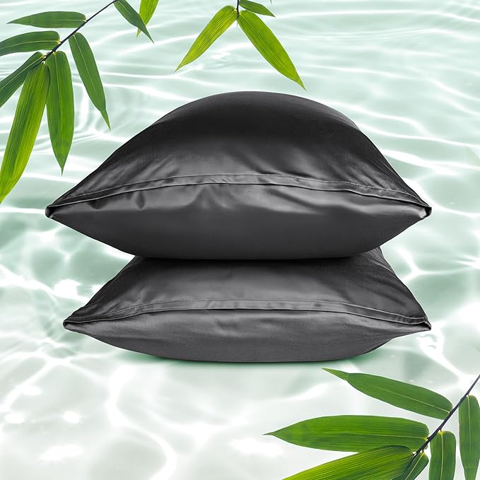Bare Home 100% Rayon Made from Bamboo Luxury Queen Size Set of 2 Cooling by BareHome