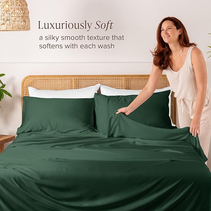 Bare Home 100% Rayon Made from Bamboo Luxury Standard Size Set of 2 Cooling - Image 2