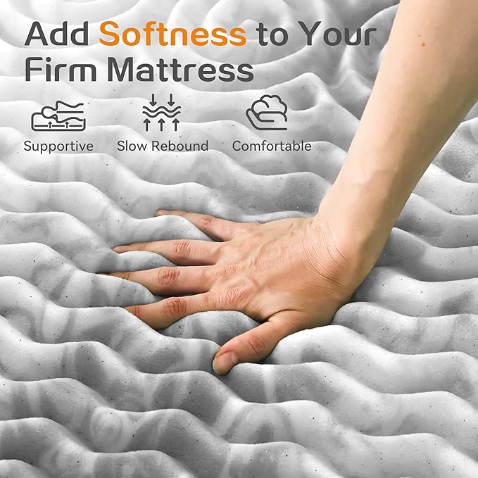 SINWEEK Mattress Topper Memory Foam Mattress Topper 2 Inch Queen Soft Mattress - Image 4