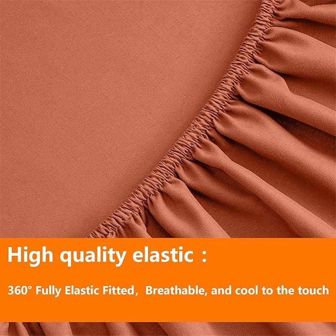 TAIMIT Burnt Orange Queen Size Comforter Set - Image 6