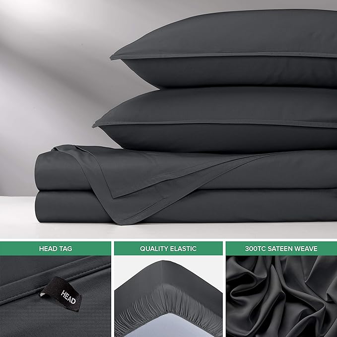 Pure Bamboo Twin Sheets, Genuine 100% Organic Viscose Derived from Bamboo Bed - Image 6
