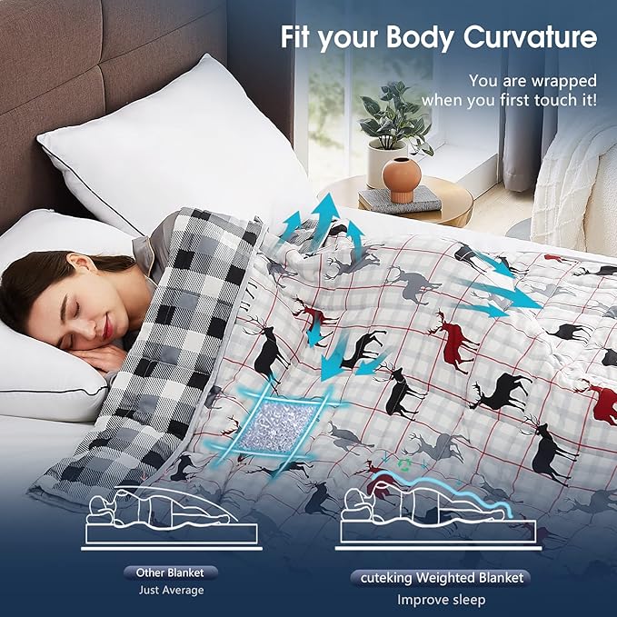 CuteKing Weighted Blanket for Adults Heavy Blanket for 180-190lbs, Weighted - Image 5