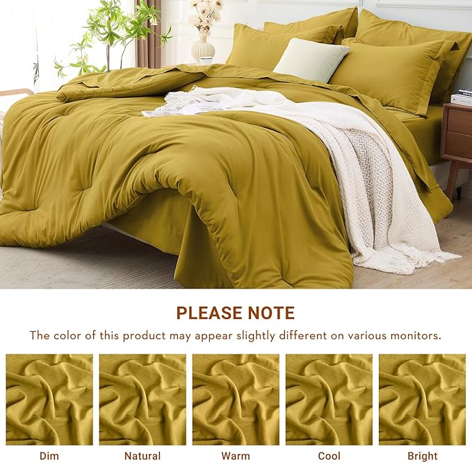 MUXHOMO 7 Pieces Queen Comforter Set, Soft Bed in a Bag Queen Size, All Season - Image 7