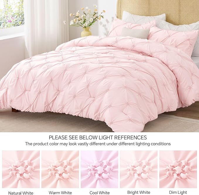 BEDELITE Baby Pink King Size Comforter Set - Image 8