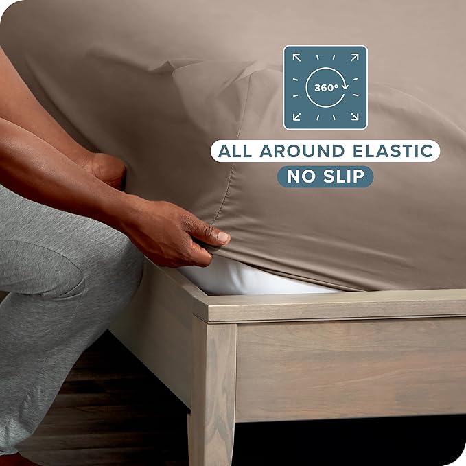 Bare Home 2-Pack Fitted Bottom Sheets Queen - Image 3