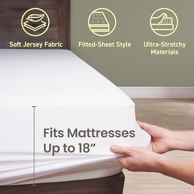 SafeRest Waterproof Mattress Protector Twin XL Size – Absorbent Breathable Soft - Image 3