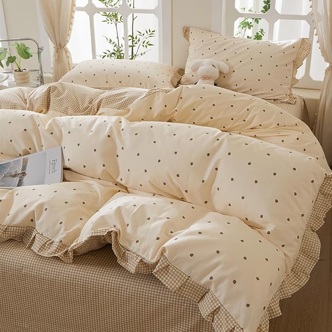 mixinni Floral Duvet Cover Set Full Size – 100% Cotton 3-Piece Bedding Set - Image 7