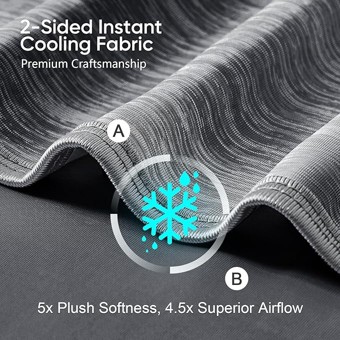 KMUSET Cooling Blanket Queen Size, Double Sided Summer Cooling Blankets - Image 3