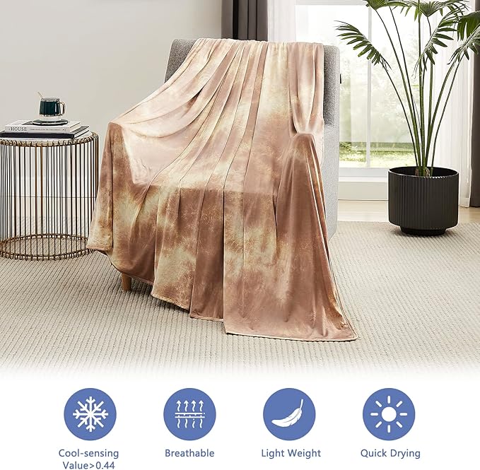 Topcee Cooling Blanket for Hot Sleepers, Absorbs Heat to Keep Body Cool for - Image 6