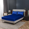 Homiest Royal Blue Satin Fitted Sheet by Homiest