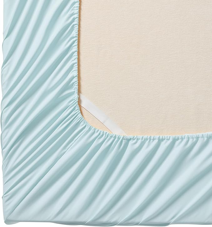 Twin XL Fitted Sheet Only with Full Elastic & Built in Corner Sheet Straps to - Image 2