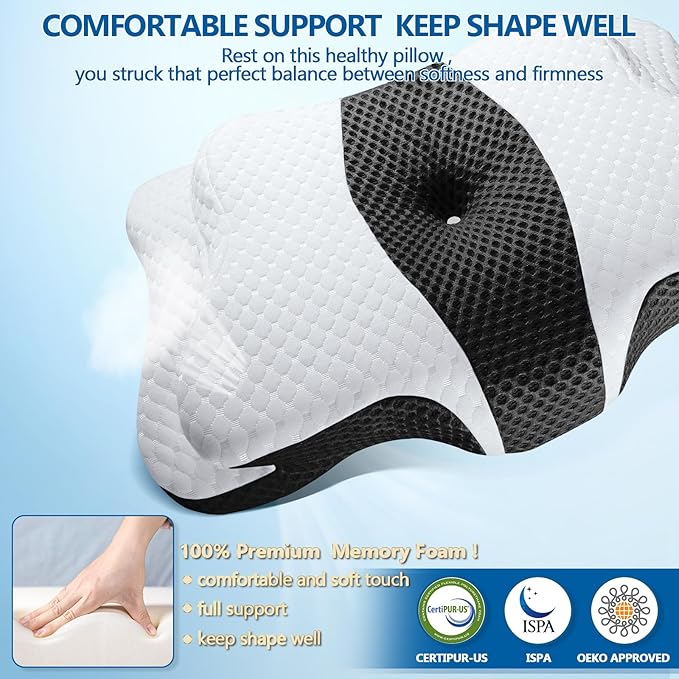 CHxxy Memory Foam Pillows, Cervical Pillow - Image 5