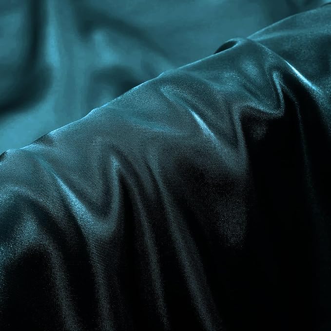 Aormenzy Satin Body Pillow Cover Set of 2, 20x54 Inches Dark Teal Case - Image 2