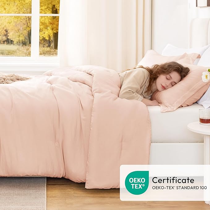 Love's cabin Pink King Size Comforter Set, 3-Piece Prewashed Bed Set - Image 5