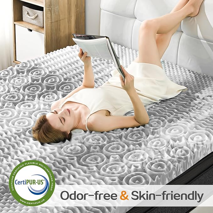 SINWEEK 1.5 Inch Memory Foam Mattress Topper Twin XL, Twin Extra Long Mattress - Image 3