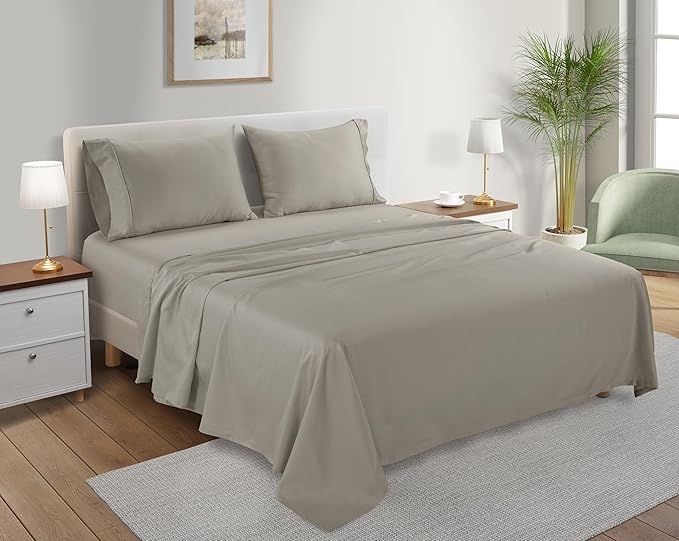 300 Thread Count 100% Organic Cotton Twin Sheets Set by CHATEAUHOMECOLLECTION