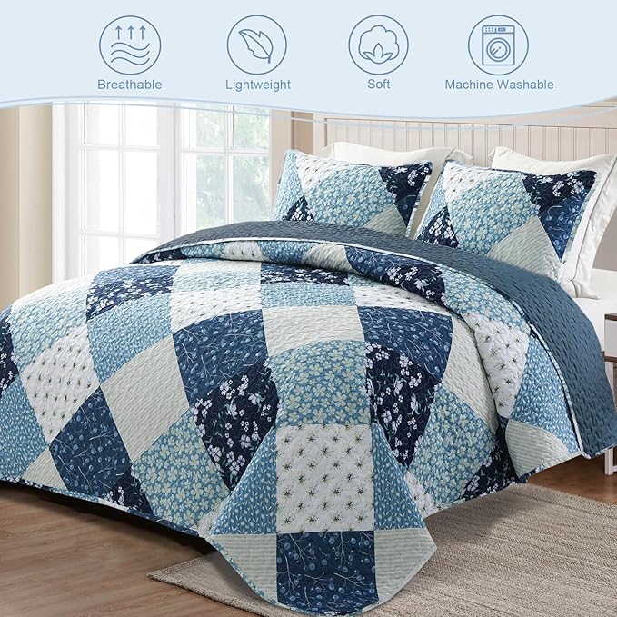 Exclusivo Mezcla Reversible Boho Quilts King Size - Image 2