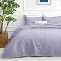 Love's cabin King Size Quilt Bedding Set Lavender Bedspreads by Lovescabin