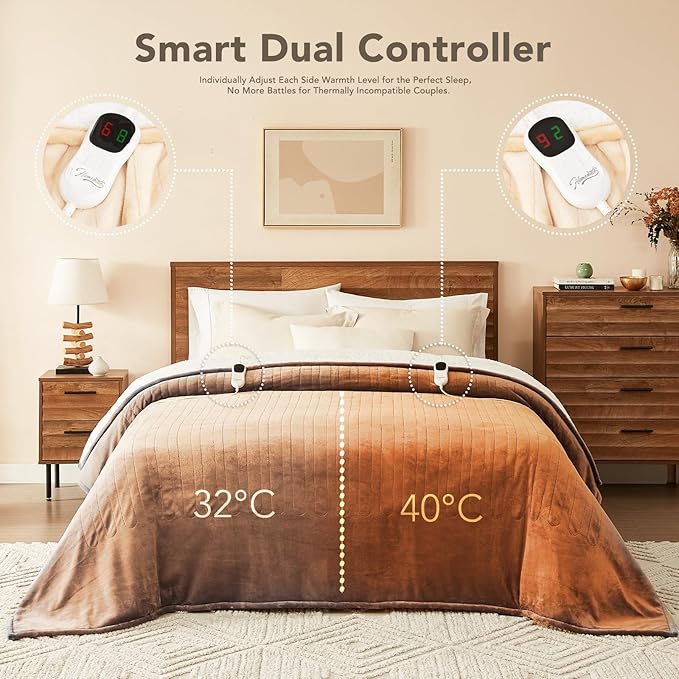 Homemate Heated Electric Blanket Queen Size - Image 6
