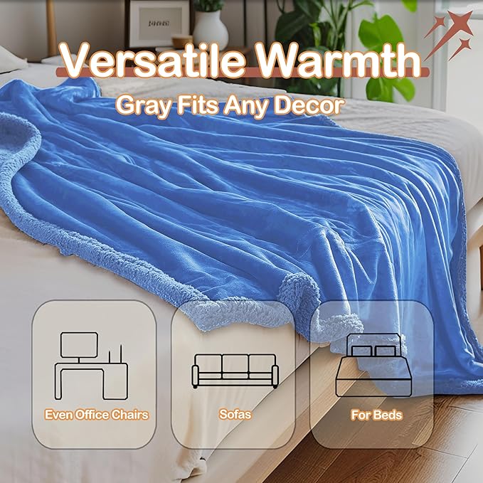 Electric Heated Blanket Throw Size 50" x 60" - Image 5