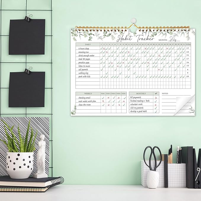 Habit Tracker Calendar-12 Months Undated Daily Weekly Goal and Habit Tracker - Image 6