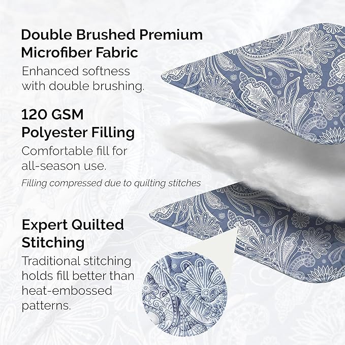 Southshore Fine Living, Inc. Extra Large King Size Quilts, Paisley Quilt - Image 3