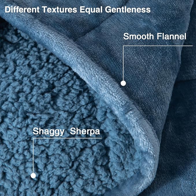 Aemicion Twin Weighted Blanket for Adults, Unicolor Ultra-Soft Fleece Sherpa - Image 3
