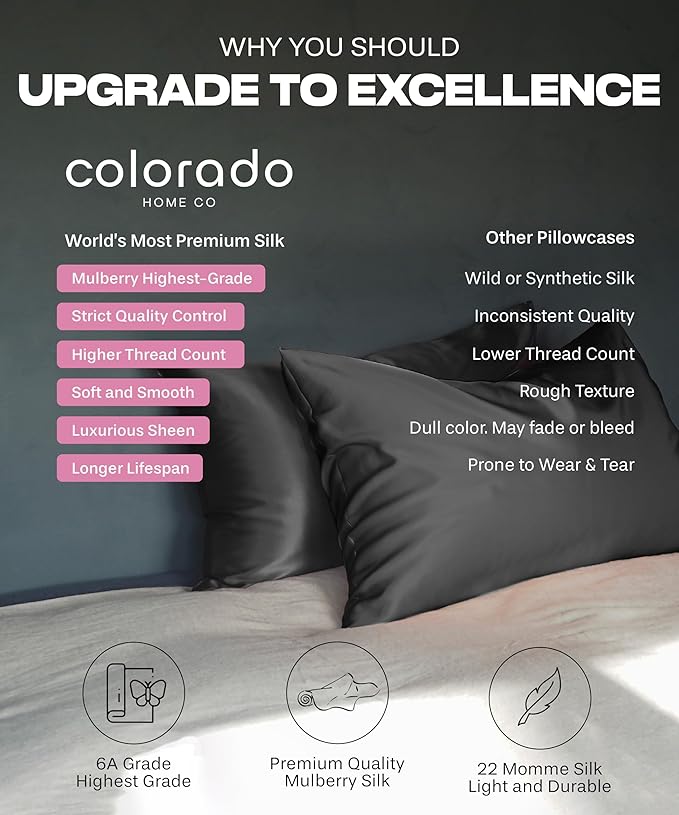 PREMIUM LUXSILK™ Silk Pillow Cases 2 PACK | 22 Momme Mulberry Silk Pillowcase - Image 7