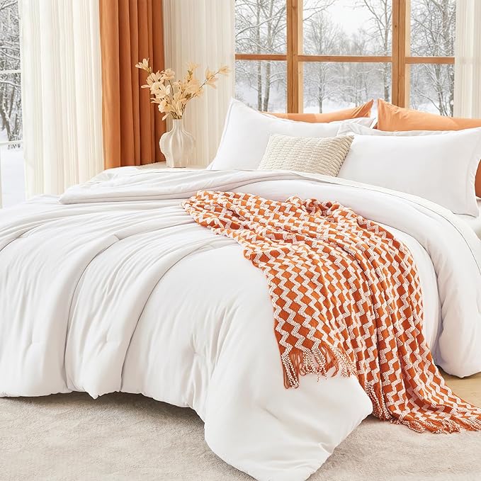 MUXHOMO King Size Comforter Set, All Season Ultra Soft Down Alternative Bedding by MUXHOMO