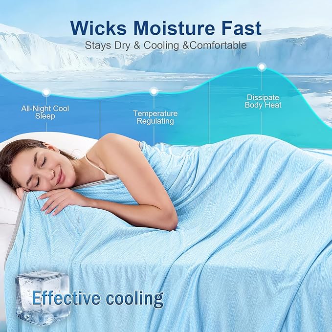 KMUSET Cooling Blanket Twin, Double Sided Summer Cooling Blankets - Image 4