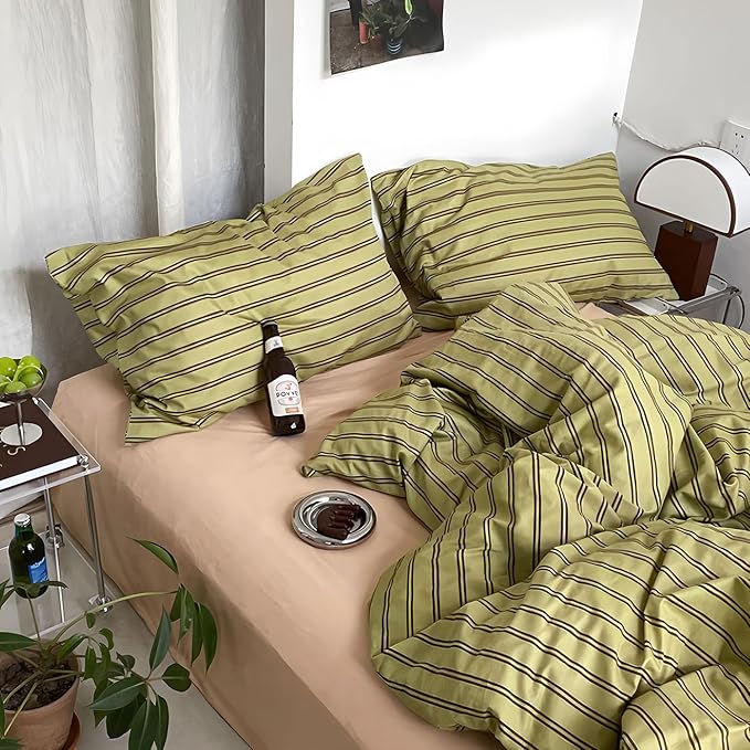 mixinni Vintage Stripes Duvet Cover Set Twin XL - Image 2