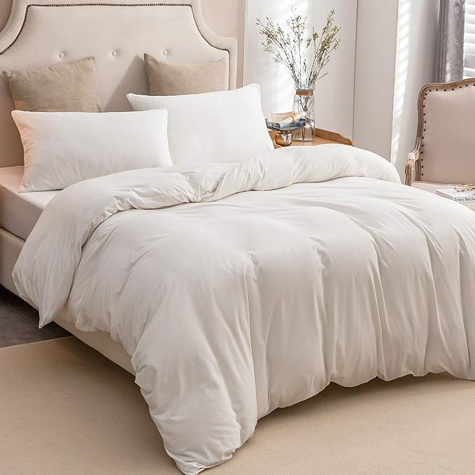 PURE ERA Jersey Knit Duvet Cover Set 100% T-Shirt Cotton Super Soft Comfy 3pc - Image 5