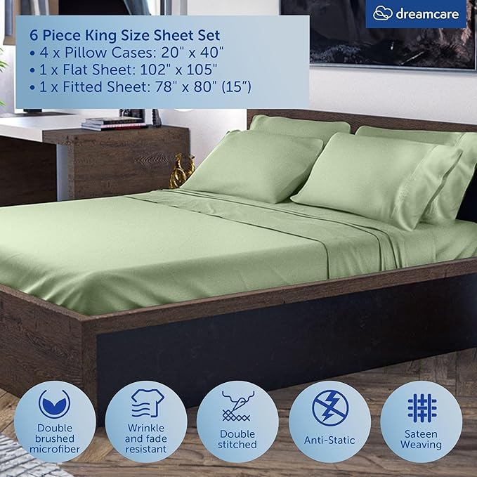 DREAMCARE King Size Sheets Set - Image 3