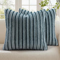 decorUhome Cozy Faux Fur Throw Pillow Covers 22x22 Set of 2 Decorative Soft by decorUhome
