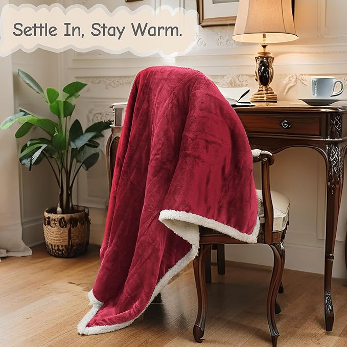 Electric Heated Blanket Throw Size 50"x60", Soft Flannel - Image 5