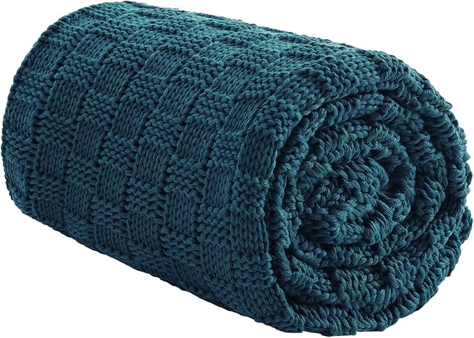 Knitted Weighted Blanket for Adult, No Beads Heavy Blanket 70” x 90'' 20lbs by Unknown