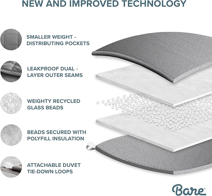 Bare Home Weighted Blanket Full or Queen Size 15lb - Image 6