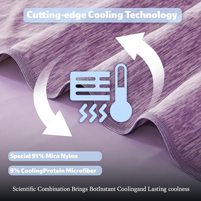 Cooling Blanket Twin Size, Cold Blanket Thin Lightweight Breathable Soft - Image 4