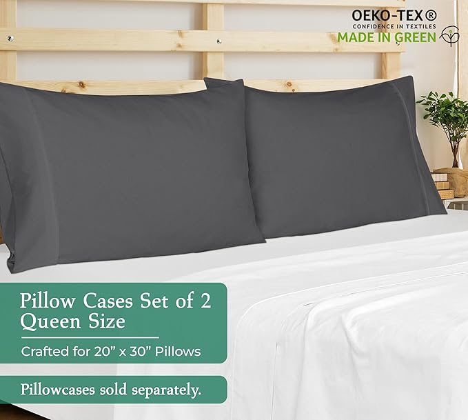 Royale Linens Queen Pillowcase Set of 2 - Image 2