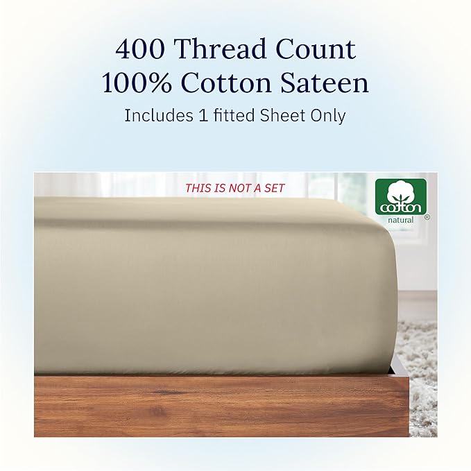 California Design Den Twin Extra Long Fitted Sheet - Image 4