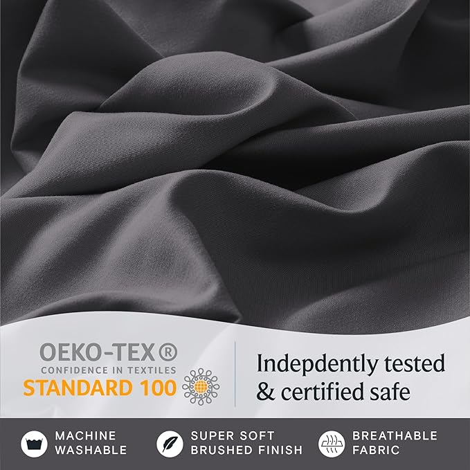 LuxClub 4 PC Queen Sheet Set, Sheets Queen Size, Deep Pockets 18" Wrinkle Free - Image 5