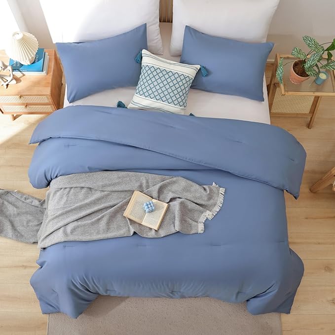 ROSGONIA Comforter Full Size for Girls Boys Teens Slate Blue - Image 5