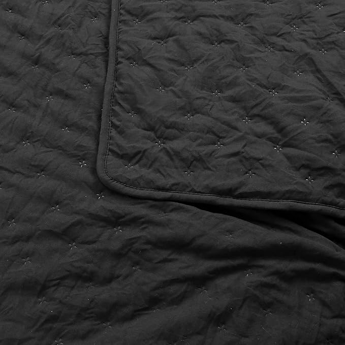 ROARINGWILD Black King Size Quilt Bedding Sets - Image 5
