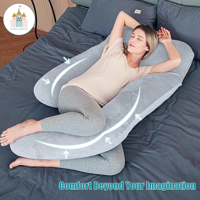Cute Castle Pregnancy Pillows, Soft U-Shape Maternity Pillow - Image 2