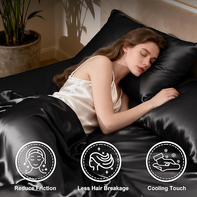 Love's cabin Twin Satin Sheets Sets - Image 3
