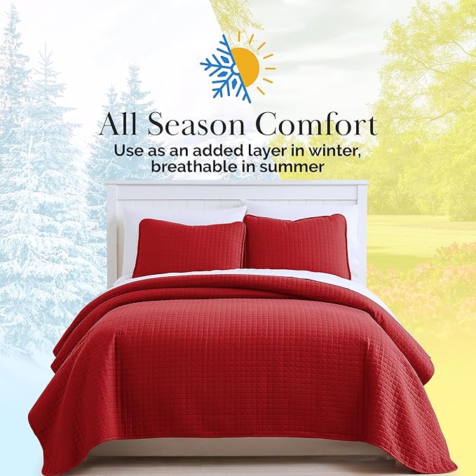 Southshore Fine Living, Inc. Red Quilt King Size Set - Image 9